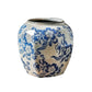 Vase Bleu et Blanc Ancien Motif Fleurs