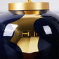 Vase Bleu et Or Moderne Luxueux