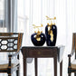 Vase Bleu et Or Moderne Luxueux