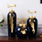 Vase Bleu et Or Moderne Luxueux