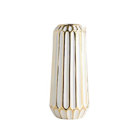 Vase Bleu ou Platine Chic Alvéoles Dorées