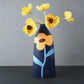 Vase Bohème Peint Motif Fleurs