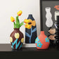 Vase Bohème Peint Motif Fleurs