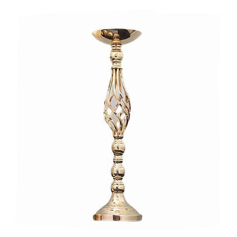 Vase Bougeoir Élégant Torsadé Doré