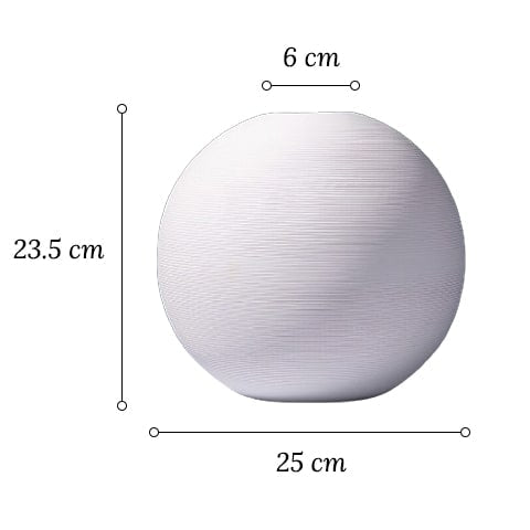 Vase Boule Blanc Minimaliste