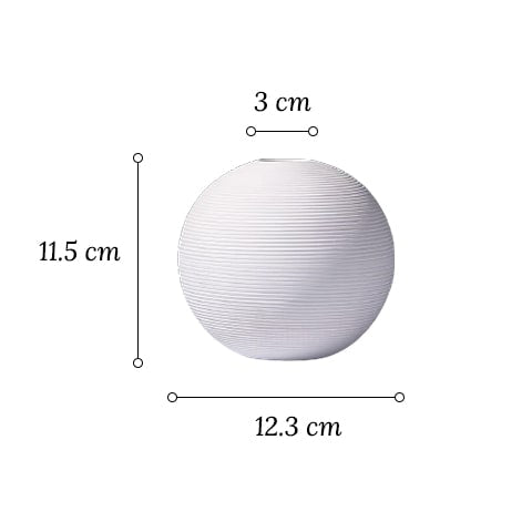 Vase Boule Blanc Minimaliste