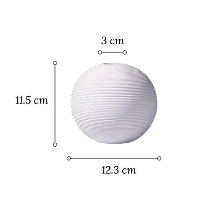 Vase Boule Blanc Minimaliste