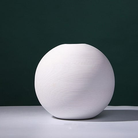 Vase Boule Blanc Minimaliste