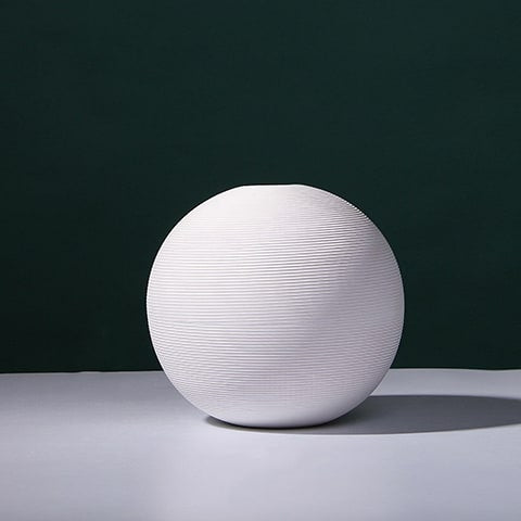 Vase Boule Blanc Minimaliste