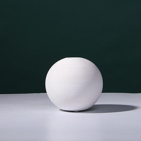 Vase Boule Blanc Minimaliste