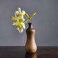 Vase Bouteille en Grès Émaillé Bicolore
