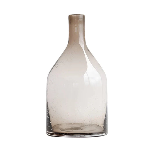 Vase Bouteille Verre Bullé Coloré