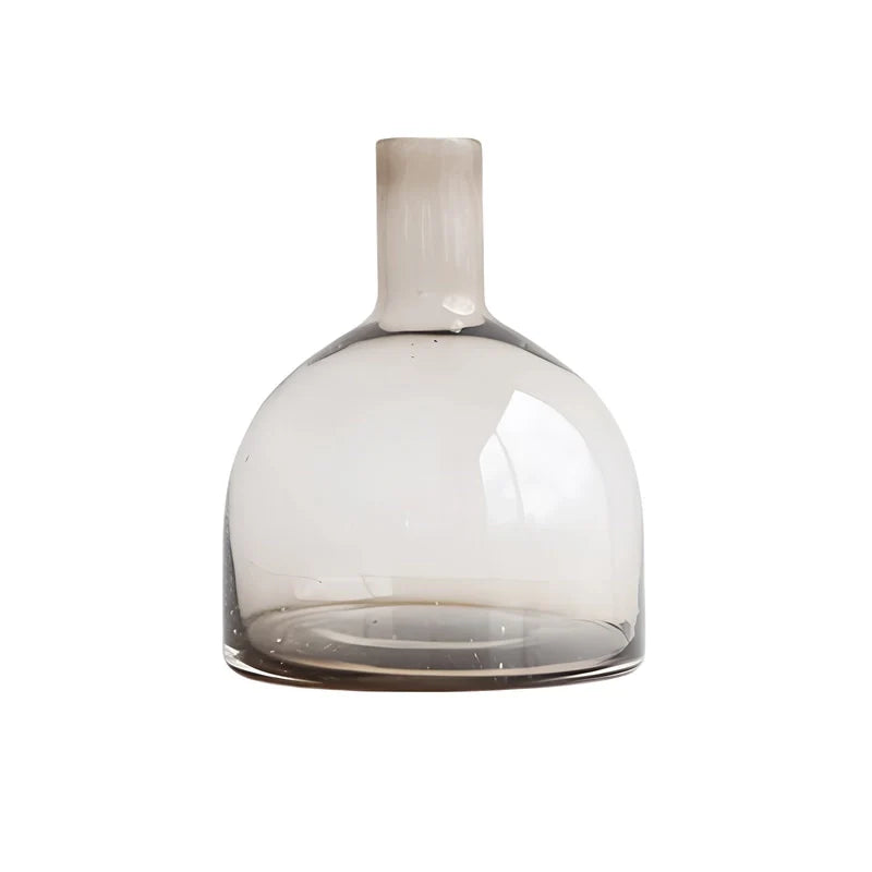 Vase Bouteille Verre Bullé Coloré