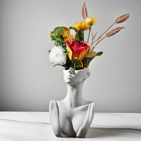 Vase Buste Blanc Design Féminin