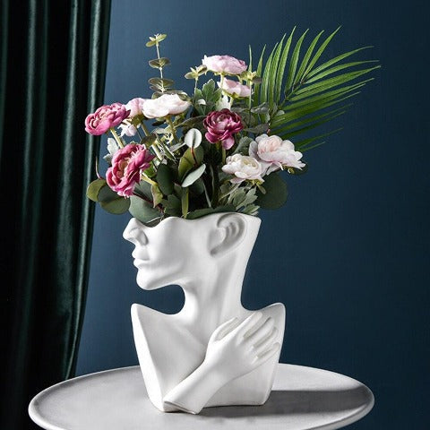 Vase Buste Femme Blanc Style Nordique