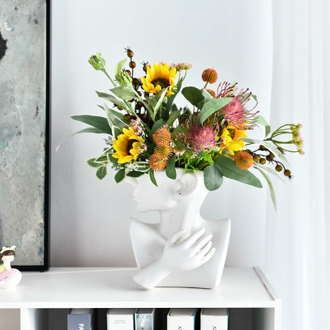 Vase Buste Femme Blanc Style Nordique