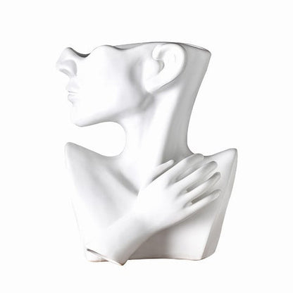 Vase Buste Femme Blanc Style Nordique