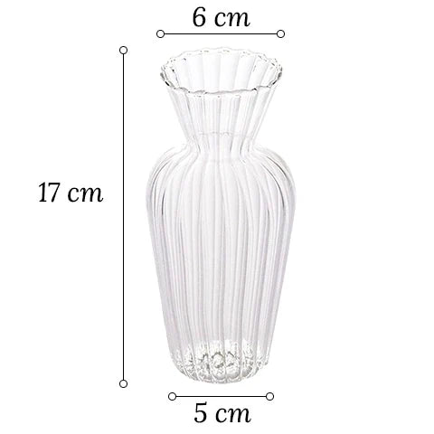 Vase Chaloupé Strié à Collerette