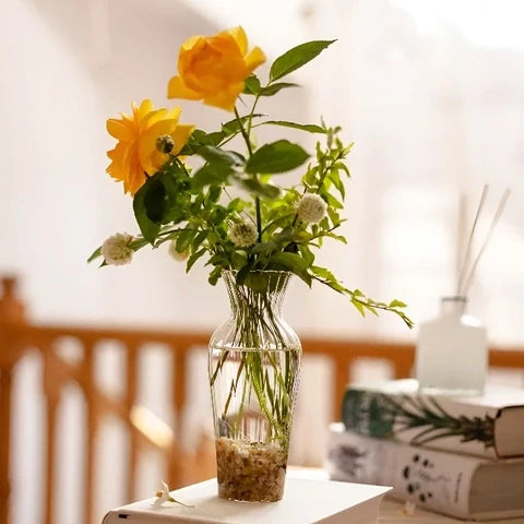 Vase Chaloupé Strié à Collerette