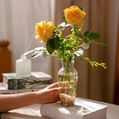 Vase Chaloupé Strié à Collerette