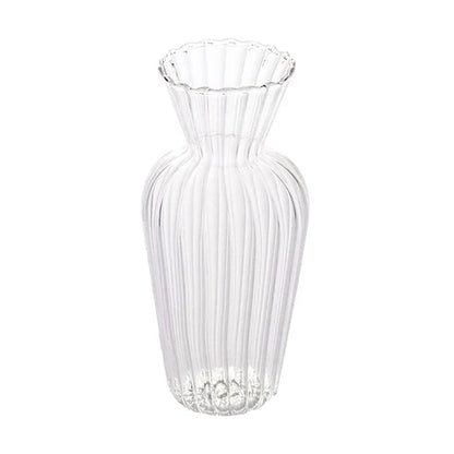 Vase Chaloupé Strié à Collerette