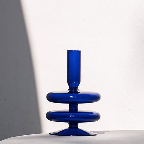 Vase Chandelier Bleu Nuit ou Orange
