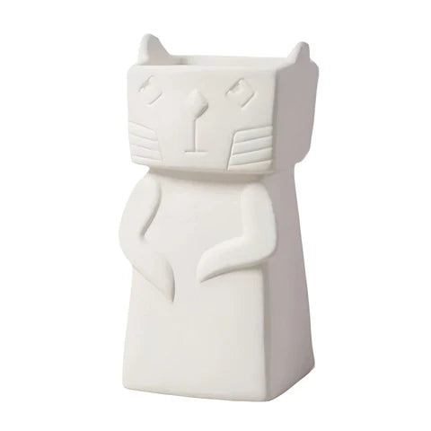 Vase Chat Blanc Design Créatif