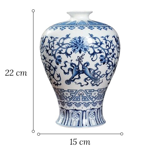 Vase Chinois Ancien Paysage ou Poissons