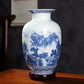 Vase Chinois Ancien Paysage ou Poissons