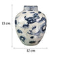Vase Chinois Antique Bleu et Blanc Motif Dragon