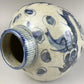 Vase Chinois Antique Bleu et Blanc Motif Dragon