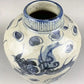 Vase Chinois Antique Bleu et Blanc Motif Dragon