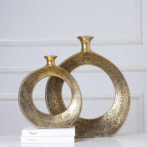 Vase Circulaire Argenté ou Doré