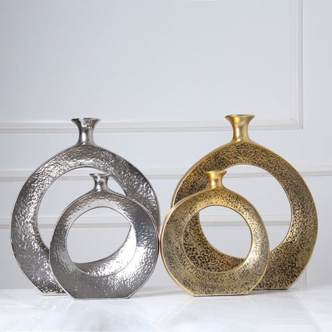 Vase Circulaire Argenté ou Doré