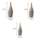 Vase Classique Rayé Élancé Forme Bouteille