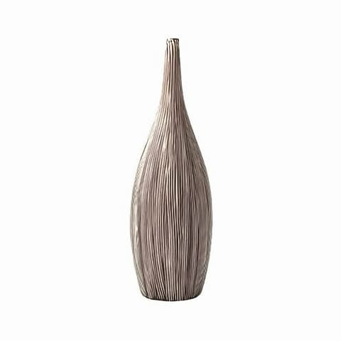 Vase Classique Rayé Élancé Forme Bouteille