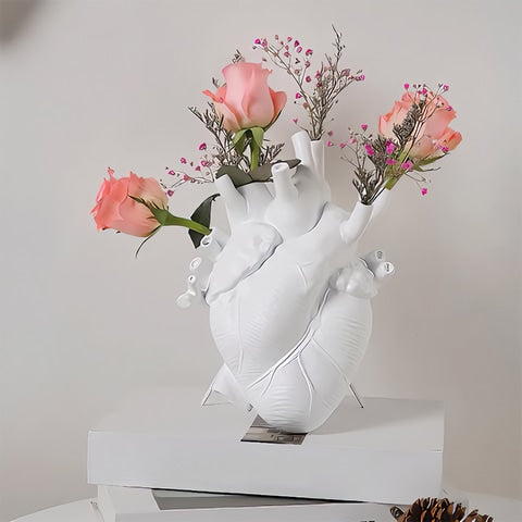 Vase Cœur Humain Blanc