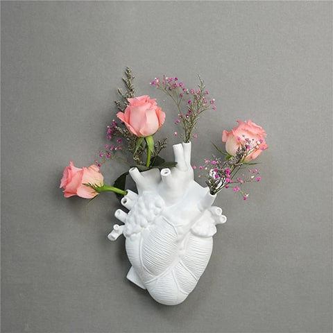 Vase Cœur Humain Blanc
