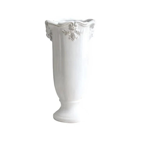 Vase Colonne Blanche sur Pied