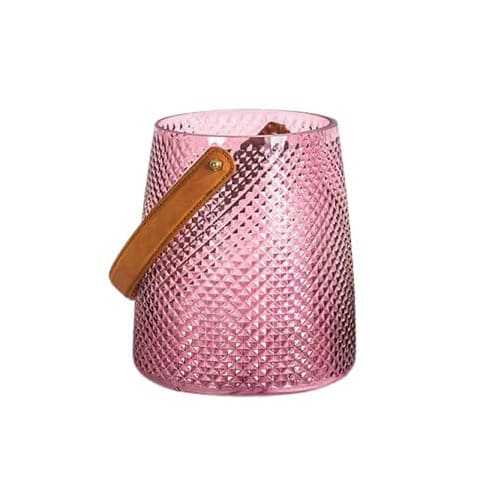 Vase Coloré avec Anse Imitation Cuir