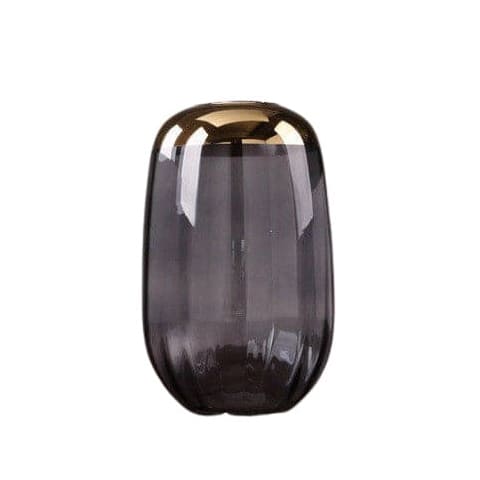 Vase Coloré Uni Artisanal Bordure Dorée