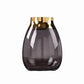 Vase Coloré Uni Artisanal Bordure Dorée