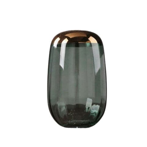 Vase Coloré Uni Artisanal Bordure Dorée