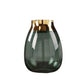 Vase Coloré Uni Artisanal Bordure Dorée