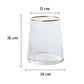 Vase Conique Chic Opalisé Col Doré