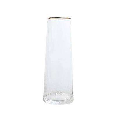 Vase Conique Chic Opalisé Col Doré