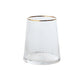 Vase Conique Chic Opalisé Col Doré