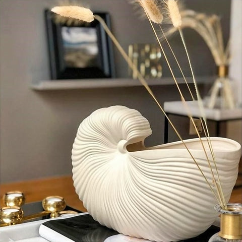 Vase Coquillage Blanc