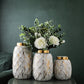Vase Créatif Blanc ou Noir Doré Effet Marbre
