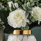 Vase Créatif Blanc ou Noir Doré Effet Marbre